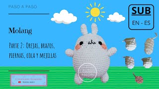 Molang amigurumi: Easy step by step tutorial 🐰💖 part 2