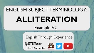 Revise with me! English Subject Terminology: Alliteration Example #2 -  great for GCSE and ALevel!