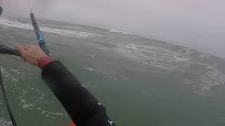 Quiberon (Erdeven) 2021-12-28, Surf-kite session