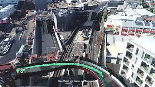 Drone journey around the new City Rail Link Maungawhau Station