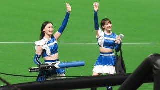 ＜2022.6.11中日戦＞ファイターズガールの吉田桃子さんと髙橋周さんによるバズーカタイム