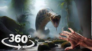 360° Titanoboa Snake Chase on Snake Island VR 360 Video 4K Ultra HD