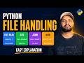 Python File Handling Complete Tutorial in Hindi | Text Files, CSV, JSON | Beginner to Pro
