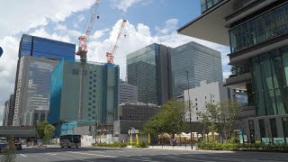 【TOKYO TORCH／東京駅前常盤橋プロジェクト】高さ日本一390mの超高層ビル「Torch Tower」建設予定地／朝日生命大手町ビル、日本ビルヂングの解体状況（2023年8月6日）