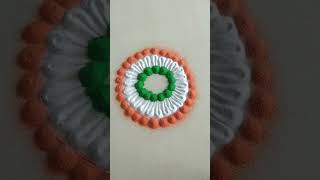 Tricolour rangoli design tutorial #independenceday #republicday #rangolii🇮🇳#vaishalimorale🇮🇳 🇮🇳🇮🇳🧡🤍💚