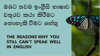 ඔබට තවමත් ඉංග්‍රීසි භාෂාව හොඳින්, චතුර ලෙස,  කථා කිරීමට නොහැකි වීමට හේතු..