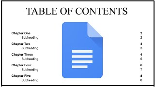 How To Create A Table Of Contents In Google Docs