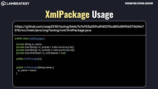 org testng xml XmlPackage with example