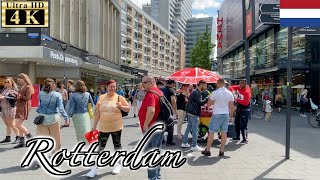 🇳🇱Rotterdam Summer Walk - Centrum District -【4K 60fps】