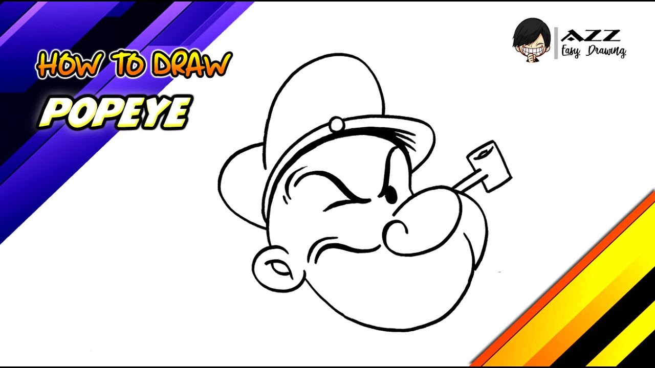 How To Draw Popeye Step By Step - YouTube