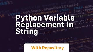 python variable replacement in string