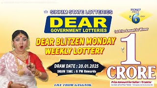 LOTTERY SAMBAD LIVE DEAR 6 PM 20.01.2025 SIKKIM LOTTERY LIVE DEAR LOTTERY LIVE LOTTERY SAMBAD