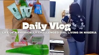 Daily Vlog | Life of a Physically Challenged Girl Living in Nigeria|Silent Vlog|Slice of Life