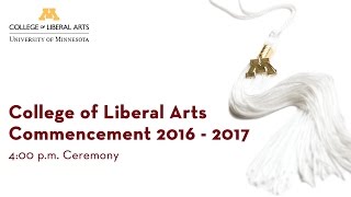 Spring 2017 UMNCLA Commencement 4p.m. Ceremony