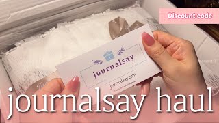 [sub] journalsay 하울하고 다이어리 꾸미기 #scrapbooking | 문구하울 | Stationery haul | 협찬 | ASMR