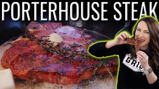 Reverse Seared PORTERHOUSE STEAK on the SMOKER!! BEAUTIFUL!  | How To