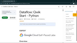 Dataflow: Qwik Start - Python | #qwiklabs | #GSP207 #CLI