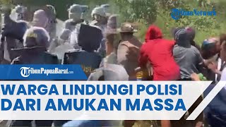 Bentrok Pecah! Warga Pohuwato Lindungi Polisi dari Amukan Massa saat Tersungkur Ditinggal Teman