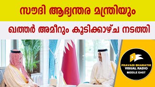 സൗ​ദി ആ​ഭ്യ​ന്ത​ര മ​ന്ത്രി​യും ഖ​ത്ത​ർ അ​മീ​റും കൂ​ടി​ക്കാ​ഴ്ച ന​ട​ത്തി