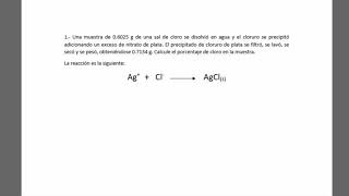 Ejercicio de gravimetría (factor gravimétrico)