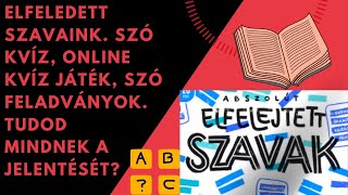 Régi szavak szó kvíz, online kvíz játék,  szó feladványok.