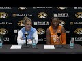 lady vols coach kim caldwell and jillian hollingshead post game sort of vs. missouri