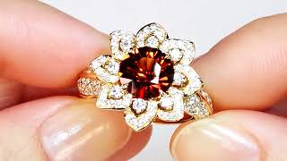 Mandarin Garnet Ring at 2.69ct By Kat Florence KF07480