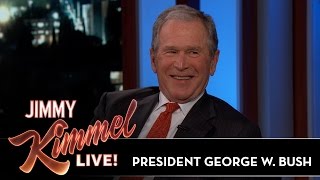 Jimmy Kimmel Asks President George W. Bush to Reveal Government Secrets
