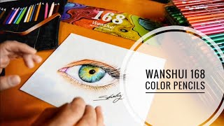 Wanshui 168 oil colors review, art supply review, budget colors review, Guang Hui color pencils.