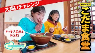 【秋田グルメ】デフォルトでデカ盛り！？巨大あんかけ焼きそば\u0026すり鉢ラーメンで大食いチャレンジ【デカ盛り】