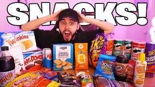 BRIT TRIES AMERICAN SNACKS FOR THE FIRST TIME!