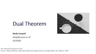 Week11.6 Dual Theorem