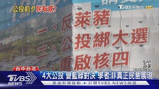 「4大公投」變藍綠對決 學者:非真正民意展現｜TVBS新聞