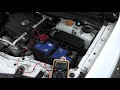 testing the battery voltage on a vauxhall antara and the alternator charging volts.