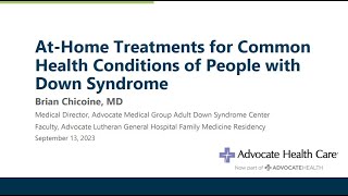 At-Home Treatments for Common Health Conditions of People with Down Syndrome (9/13/2023)