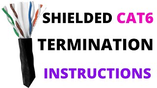 How to Terminate Cat6 Shielded Cable with an RJ45 Connector ( Large Diameter cable from Linkbasic)