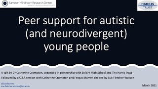 Neurodiversity, autism and peer support