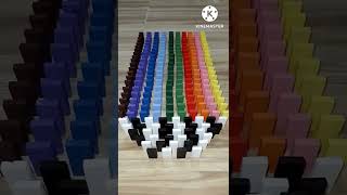 Amazing satisfying colourful domino fall