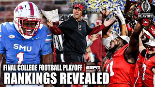 FINAL College Football Playoff Rankings REVEALED 👀 | ESPN College Football
