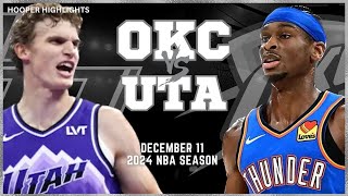 Oklahoma City Thunder vs Utah Jazz Full Game Highlights | Dec 11 | 2024 NBA Season