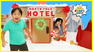 Ryan stay at Santa's North Pole Hotel Playhouse!!!