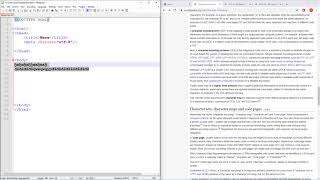 HTML Tutorial - 4 - Character Set - (UTF-8)