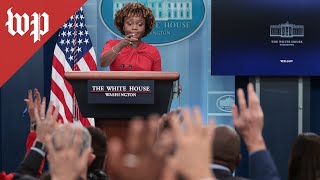Karine Jean-Pierre holds White House briefing