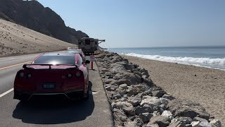 Driving Pacific Coast Highway with a Nissan GTR - Scenic Malibu Drive POV