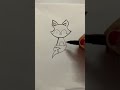 Easy Fox drawing  | How to draw a #fox | Cute fox drawing #shorts #drawing #ytshorts