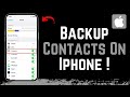 How To Backup Contacts On iPhone !