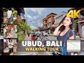 Main Street of Ubud Bali Indonesia & Ubud market: 4K VIRTUAL WALKING TOUR