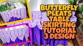 BUTTERFLY PLEATS DESIGN TABLE SKIRTING TUTORIAL 3 EASY DESIGN