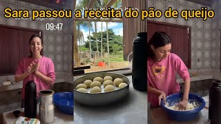 Sara Kellen passou a receita do pão de queijo