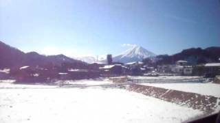 富士山の眺めが最高な区間・三つ峠～寿間 車窓